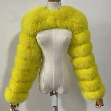 Fur Coat Fox  Fashion Faux Autumn And Winter Coat