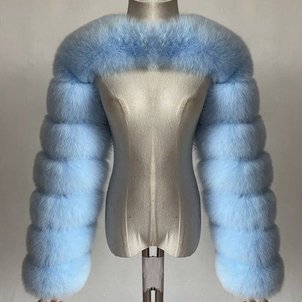 Fur Coat Fox  Fashion Faux Autumn And Winter Coat